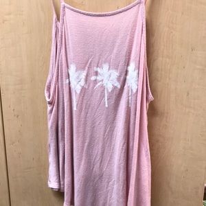 Loose fitting palm tree tank